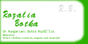 rozalia botka business card